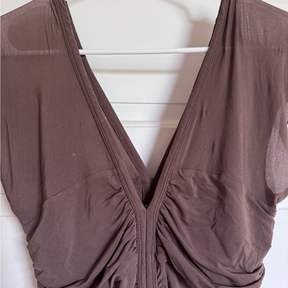BCBGMaxAzria Ruched V-Neck Top - Picture 2 of 7